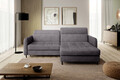Coltar extensibil dreapta 3 locuri ELTAP, RT-05TOU, Gomsi, 228x165x100 cm, lemn/poliester, gri inchis