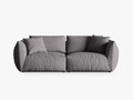 Canapea modulara 4 locuri, Chris-259, Micadoni Home, 260x100x80 cm, tesatura structurata chenille, gri beton