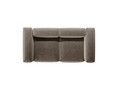 Canapea 2 locuri, Bergamo, Cosmopolitan Design, 224x108x70 cm, tesatura structurata, cappuccino
