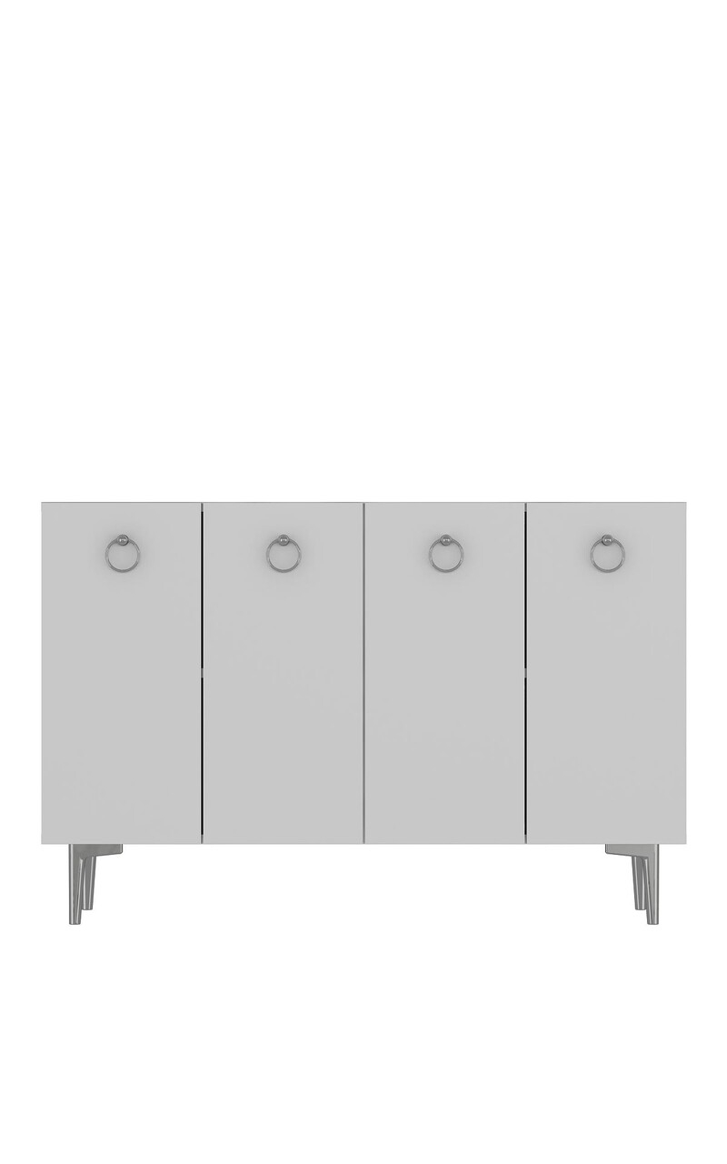 Consola, Hanah Home, Efes, 120x80x29.6 cm, PAL , Alb / Argintiu - view 3