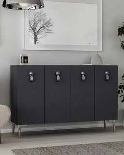 120x75x29.6 cm, Antracit;Argintiu