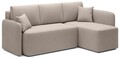 Coltar extensibil dreapta 3 locuri ELTAP, Hadson, 206x150x89 cm, lemn/poliester, bej inchis
