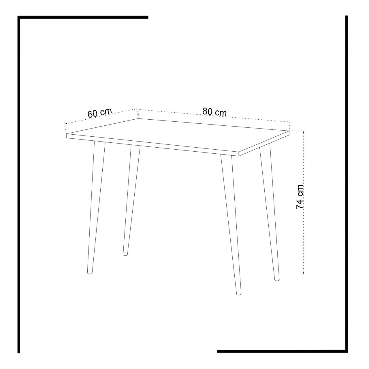 Birou, Mod Design, Lery, 80x74x60 cm, Alb