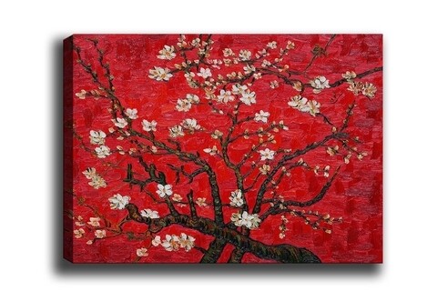 Tablou decorativ branches of an almond tree, tablo center, 40x60 cm, canvas, multicolor