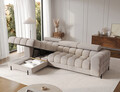 Coltar extensibil dreapta 3 locuri ELTAP, LT-18SO, Felro, 285x181x93 cm, lemn/poliester, bej
