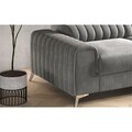 Coltar extensibil dreapta 3 locuri ELTAP, RT-06LE, Grayson, 278x205x92 cm, lemn/poliester, gri inchis