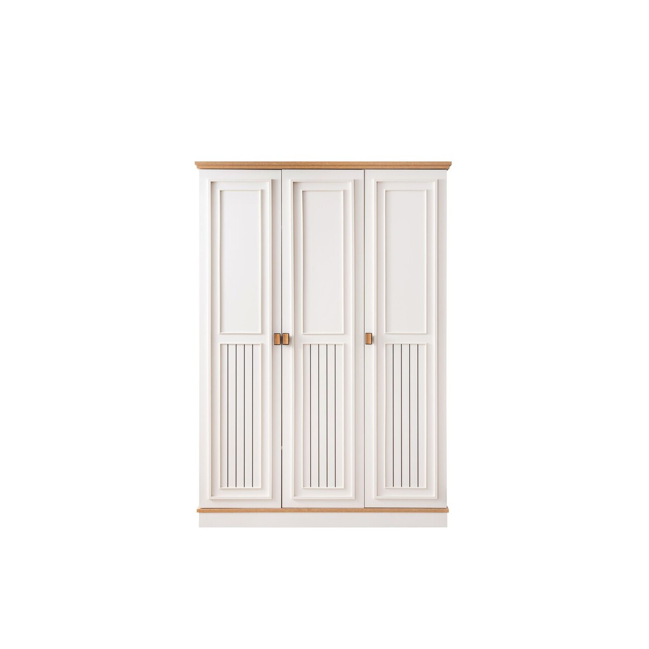 Dulap pentru haine, Hanah Home, Zenit 3, 134x192x61 cm, PAL, Crem deschis - view 5
