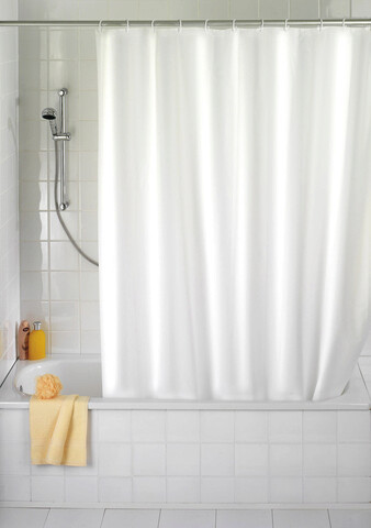 Perdea de dus, wenko, single white, 180 x 200 cm, poliester, alb