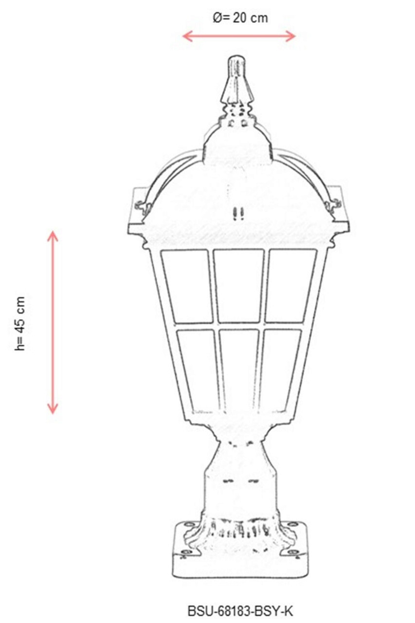 Lampa de exterior, Avonni, 685AVN1216, Plastic ABS, Alb/Negru
