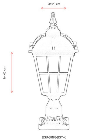 Lampa de exterior, Avonni, 685AVN1216, Plastic ABS, Alb/Negru