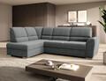 Coltar extensibil stanga 3 locuri ELTAP, LT-05VER, Siber, 270x186x93 cm, lemn/poliester, gri