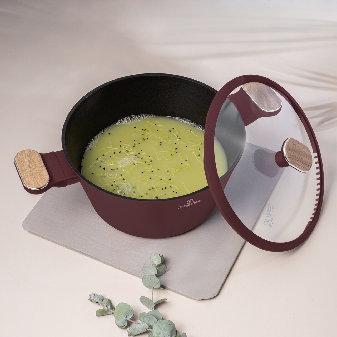 Set pentru gatit Berlinger Haus, Leonardo Nordic, 10 piese, aluminiu forjat, visiniu mat - imagine 12