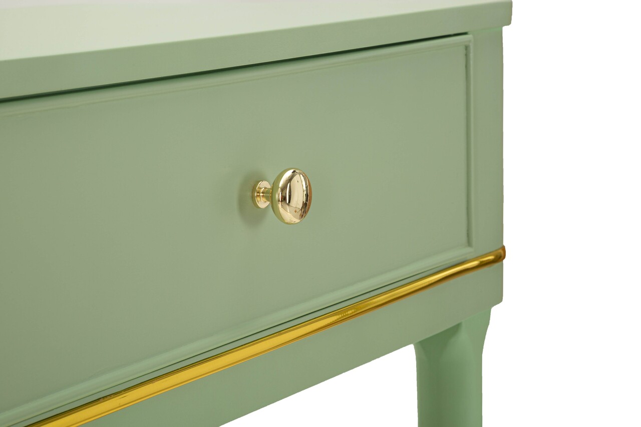 Consola, Mauro Ferretti, Camille, 101x37x78 cm, lemn de pin, verde/auriu - view 3