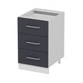 Dulap pentru bucatarie, Hanah Home, Minar, 50x87x58 cm, Alb / Antracit