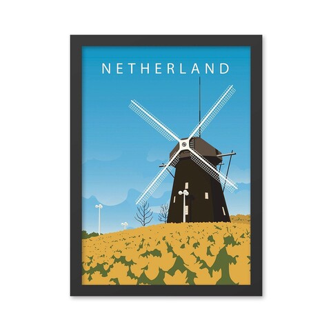 Tablou decorativ, Netherland (35 x 45), MDF , Polistiren, Multicolor