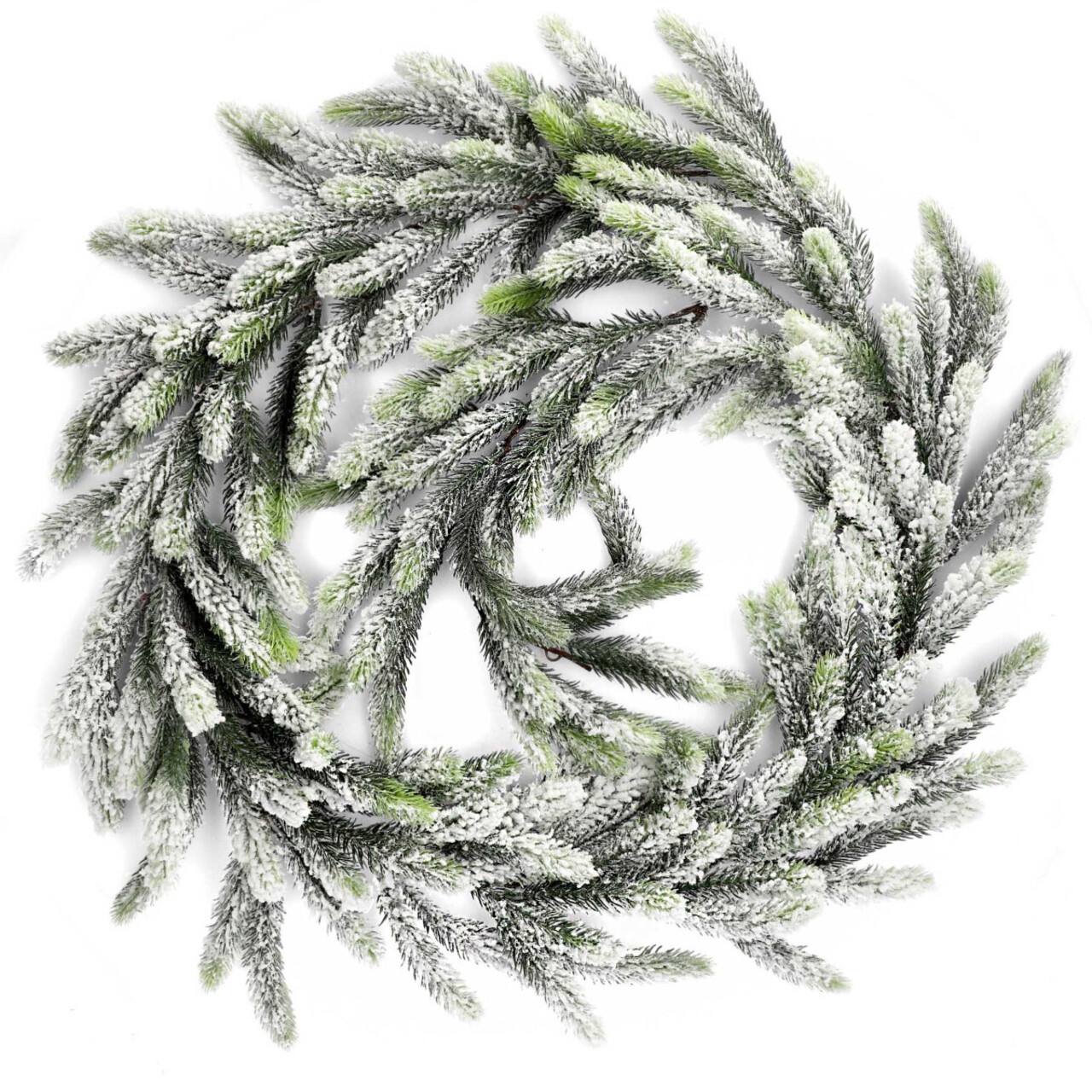 Ghirlanda decorativa Dula, Homla, 190x15 cm, plastic, alb/verde