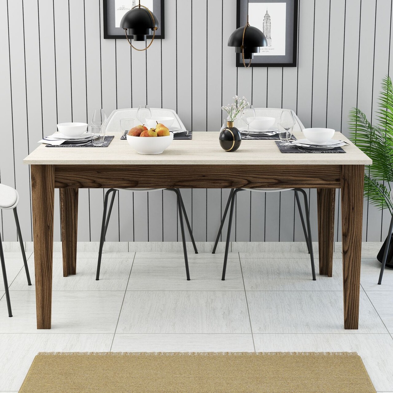 Masa, Hanah Home, Milan 898, PAL, Nuc / Travertin - imagine 2