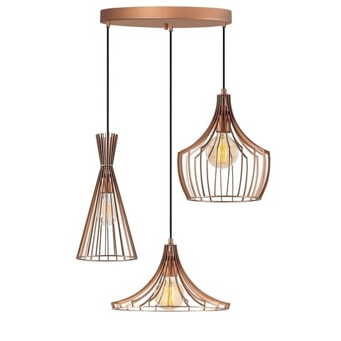 Lustra Mezopotamya N-1298, Noor, 55 x 113 cm, 3 x E27, 100W, cupru Iluminat