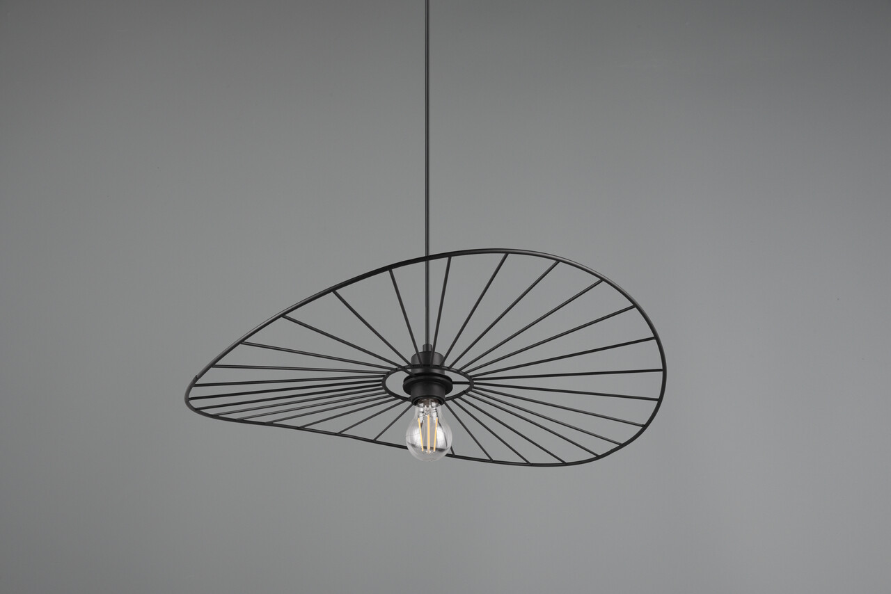 Lustra Chapeau, RL, 60x150 cm, 40W, 1x E27, metal, negru mat