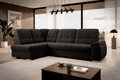 Coltar extensibil stanga 3 locuri ELTAP, LT-22NU, Sado, 272x192x95 cm, lemn/poliester, maro inchis