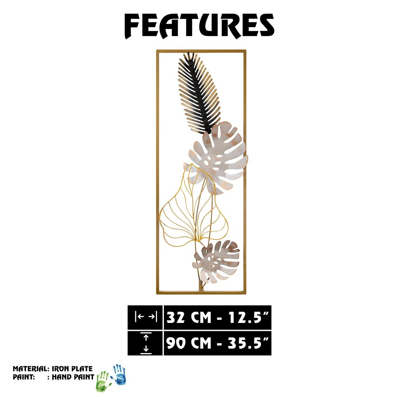 Decoratiune de perete, Rusa, Metal, Grosime: 0,6 mm, Multicolor — imaginea 8