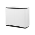 Cos de gunoi cu pedala, Brabantia, Bo Pedal, 11+23 L, 36.3x54x44 cm, otel, alb