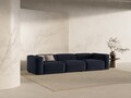 Canapea 4 locuri, Bergamo, Cosmopolitan Design, 364x108x70 cm, tesatura structurata, albastru navy