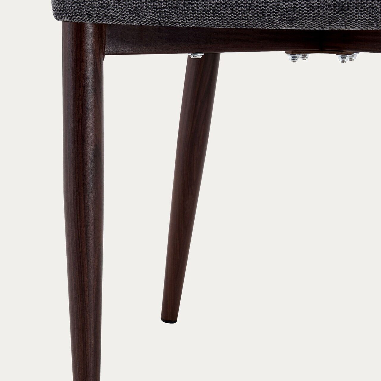 Scaun Arvello, Homla, 46.5x58x88  cm, metal/poliester, gri/maro — imaginea 7