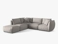 Coltar modular stanga 4 locuri, Chris-259, Micadoni Home, 295x290x80 cm, tesatura structurata chenille, natural
