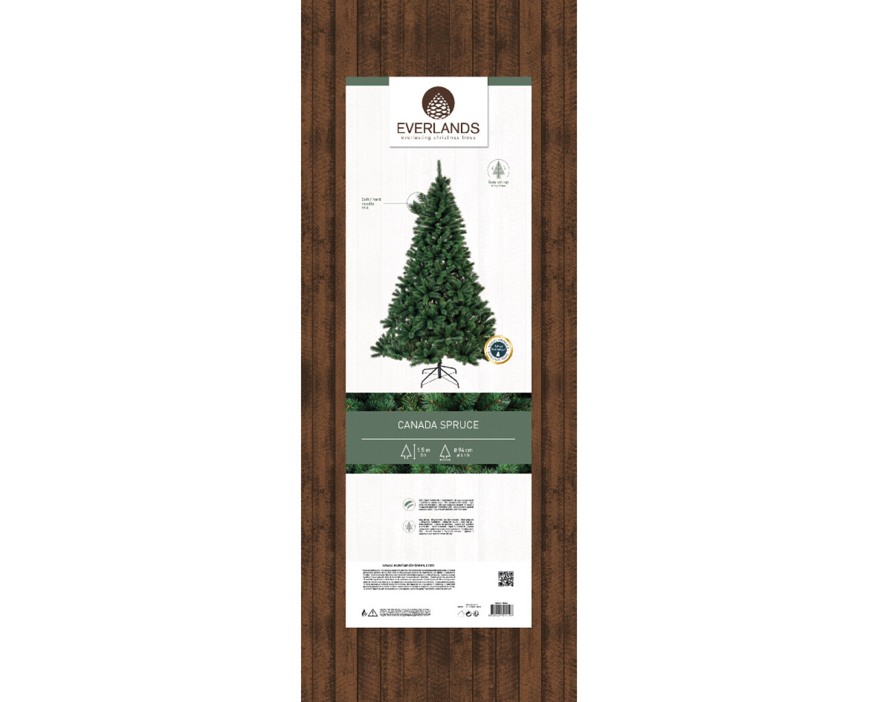 Brad de Craciun Canada Spruce, Decoris, H150 cm, verde - 2 | YEO