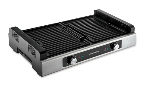 Grill electric cu 2 placi, Heinner, 1800 W, negru imagine noua 2022