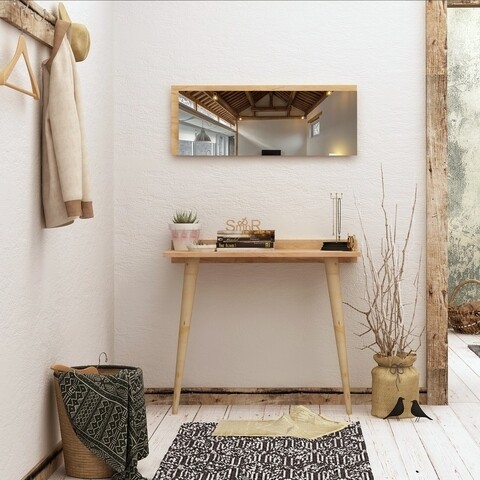 Set masa si oglinda Banevento, Mod Design, crem (crem)
