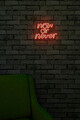 Decoratiune luminoasa LED, Now or Never, Benzi flexibile de neon, DC 12 V, Rosu