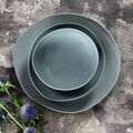Farfurie intinsa Organic, Ambition, 30 cm, ceramica cu glazura reactiva, albastru