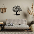 Decoratiune de perete, Monumental Tree 4, Metal, Dimensiune: 68 x 70 cm, Negru