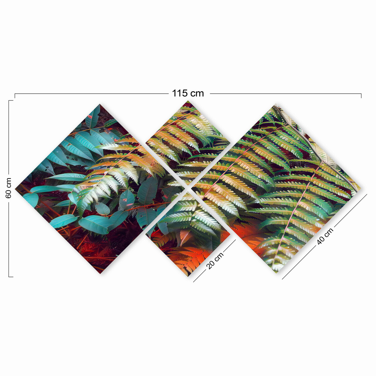 Set 4 tablouri decorative, 4MDF1021993279, MDF, Imprimat UV, Multicolor