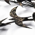 Decoratiune de perete, Kirlangic, Metal, Dimensiune: 136 x 75 cm, Aur/Negru