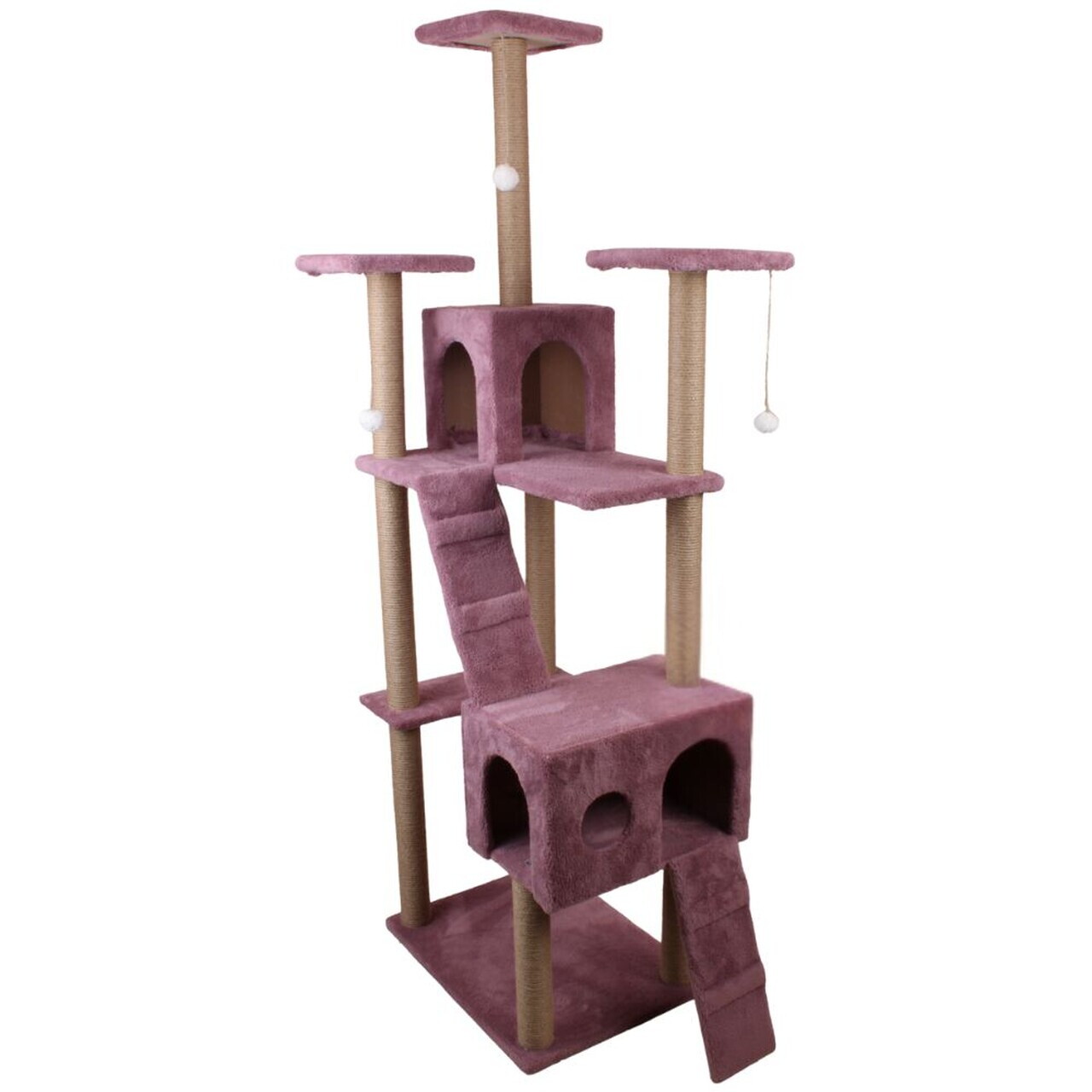Casă pentru pisici, Paws & Whiskers, Verona, MATERIAL TEXTIL WELSOFT, Roz prafuit