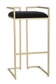 Scaun de bar Obix, Mauro Ferretti, 42x42x81 cm, catifea, negru/auriu