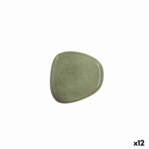 Set 12 farfurii, Bidasoa, Ikonic, 14 x 13.6 x 0.8 cm, ceramica, verde Bidasoa