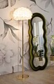 Lampadar Feathers Slim, Mauro Ferretti, 1 x E27, 40W, 43x170 cm, fier, alb/auriu