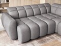 Coltar extensibil dreapta 4 locuri ELTAP, RT-04PAO, Falconn, 258x208x107 cm, lemn/poliester, gri inchis