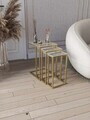 Set masute 3 piese, Hanah Home, Mira, Auriu