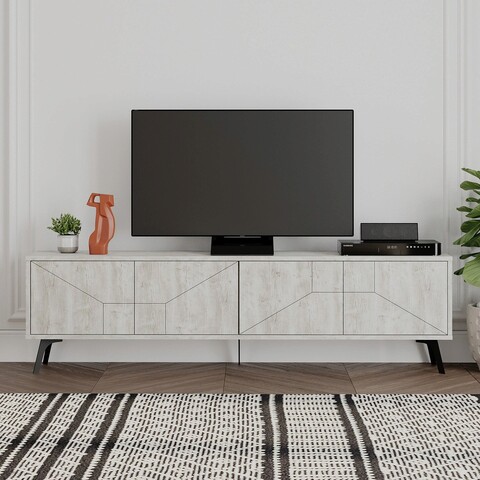 Comoda TV, Decortie, Dune, 180x50x29.6 cm, Alb Decortie