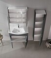 Dulap de baie cu chiuvetă, Hanah Home, Purus 80, Antracit mat