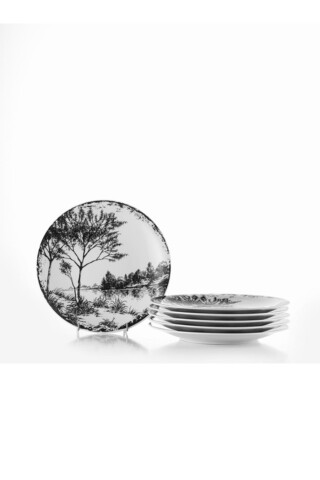 Set 6 farfurii pentru desert kutahya porselen, nnzg06ps885364, Ø21 cm, portelan