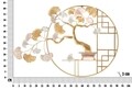 Decoratiune pentru perete, Mauro Ferretti, Nippon - A, 91.5 x 3 x 63 cm, fier, multicolor