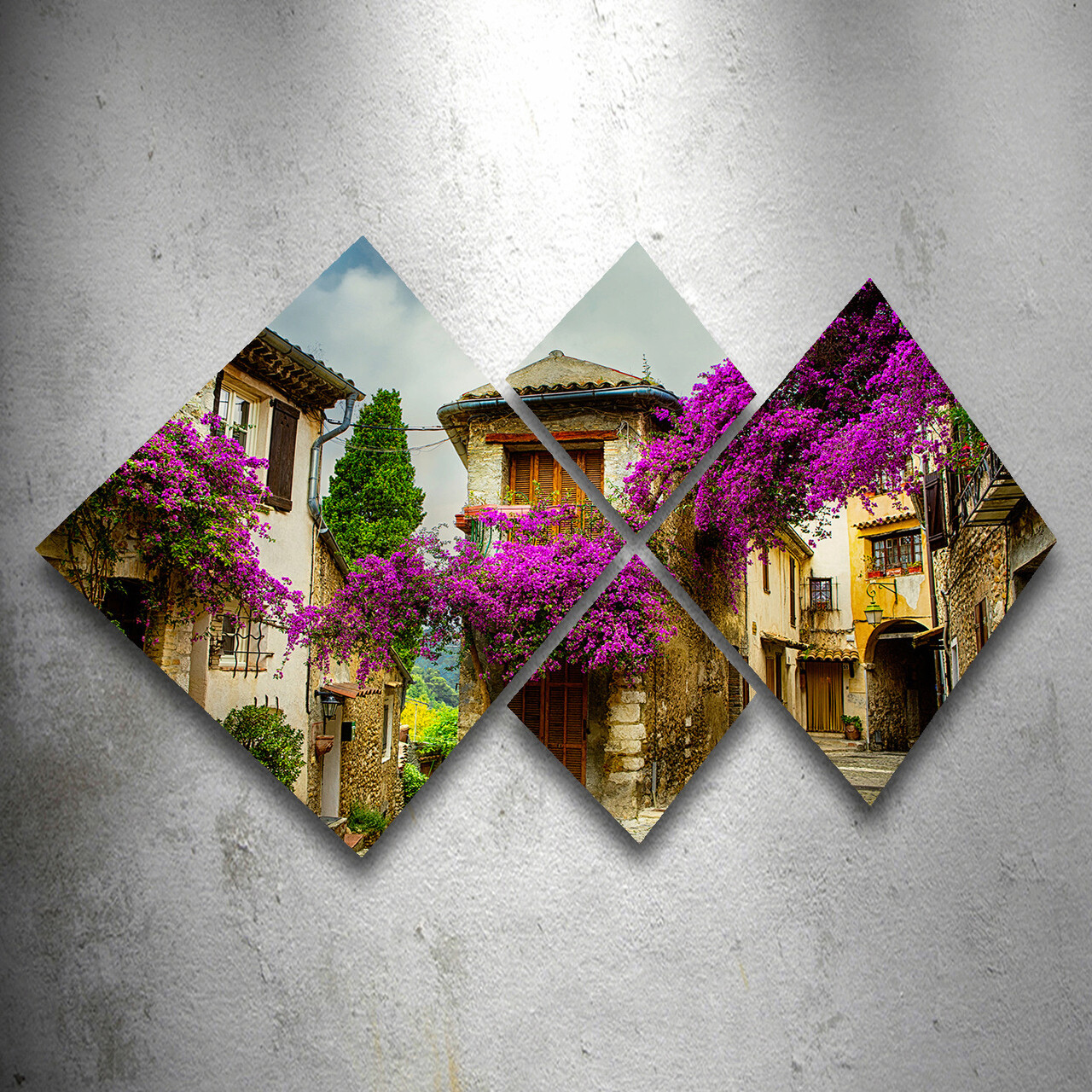 Set 4 tablouri decorative, 4MDF145666070, MDF, Imprimat UV, Multicolor - 1 | YEO