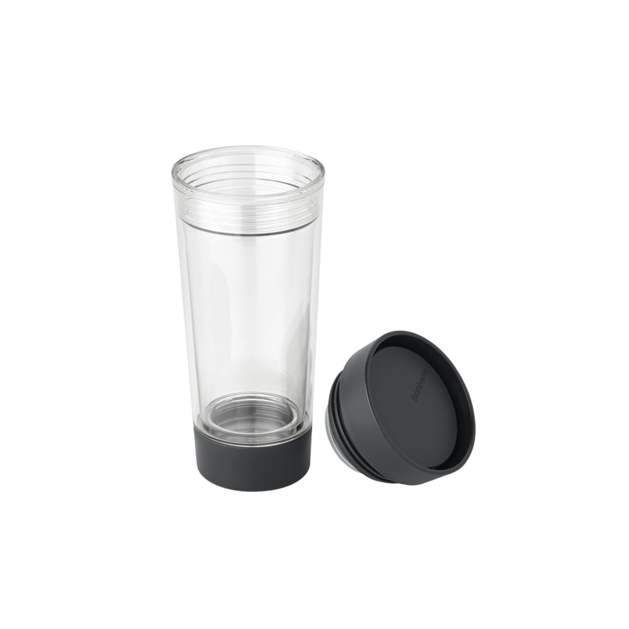 Cana termos pentru ceai, Brabantia, Make&Take, 8.4x20.1 cm, 360 ml, plastic, gri inchis - 1 | YEO