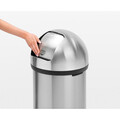 Cos de gunoi, Brabantia, Matt Steel, 60 L, 40x40x81 cm, otel, argintiu